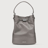 SMALL MONDA'® BAG IN HAMMERED LEATHER GREY MONTEBIANCO - Fall Winter Bags | Zanellato