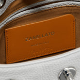 MONDA'® SMALL BAG IN HAMMERED GREY CARRARA LEATHER | Zanellato