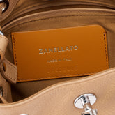 MONDA'® SMALL IN HAMMERED LEATHER BAG BROWN CANTUCCI | Zanellato