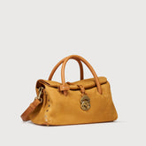 BORSA DOTTA® SMALL IN NABUK BROWN BRANDY - Dotta® | Zanellato