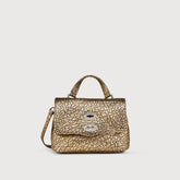 BORSA POSTINA® BABY IN PELLE LAMINATA GOLD MIDA - gold mita | Zanellato