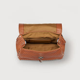 POSTINA® BABY LEATHER BAG VENISSA HOME SPECIAL HANDLE BROWN BRANDY | Zanellato