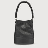 MONDA'® SMALL LEATHER BAG VENISSA SPECIAL HANDLE BLACK NEROS | Zanellato