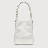 MONDA'® SMALL LEATHER BAG VENISSA HOME SPECIAL HANDLE WHITE CIMA - Shoulder Bags | Zanellato