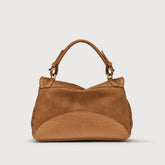 POSTINA® SMALL LEATHER BAG IN ZASHMERE® & CACTUS BROWN DORSODURO | Zanellato