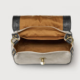 POSTINA® BABY BAG IN ZASHMERE® LEATHER CACTUS GREY SHORT SAND | Zanellato