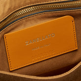 POSTINA® SMALL LEATHER BAG IN ZASHMERE® & CACTUS GREY SASSO CORTO | Zanellato
