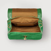 POSTINA® BABY LEATHER BAG IN ZASHMERE® & CACTUS GREEN SELVA DI VAL GARDENA | Zanellato