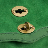 POSTINA® BABY LEATHER BAG IN ZASHMERE® & CACTUS GREEN SELVA DI VAL GARDENA | Zanellato