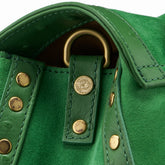 POSTINA® BABY LEATHER BAG IN ZASHMERE® & CACTUS GREEN SELVA DI VAL GARDENA | Zanellato