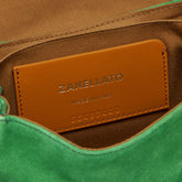 POSTINA® BABY LEATHER BAG IN ZASHMERE® & CACTUS GREEN SELVA DI VAL GARDENA | Zanellato