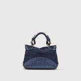 POSTINA® BABY LEATHER BAG IN ZASHMERE® & CACTUS BLUE SIDERALE | Zanellato