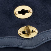 POSTINA® BABY LEATHER BAG IN ZASHMERE® & CACTUS BLUE SIDERALE | Zanellato
