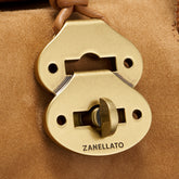 DOTTA® BABY BAG IN ZASHMERE® LEATHER CACTUS BROWN DORSODURO | Zanellato