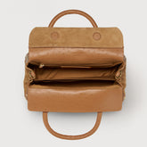 DOTTA® SMALL BAG IN ZASHMERE® CACTUS BROWN LEATHER DORSODURO | Zanellato