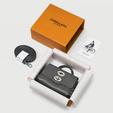 POSTINA® WALLET IN GREY VULCANO HAMMERED LEATHER | Zanellato