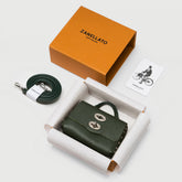 POSTINA® WALLET IN GREEN GIARDINO DI BOBOLI HAMMERED LEATHER | Zanellato
