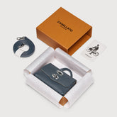 POSTINA® WALLET IN PELLE MARTELLATA BLUE PAVON - Blue Pavon | Zanellato