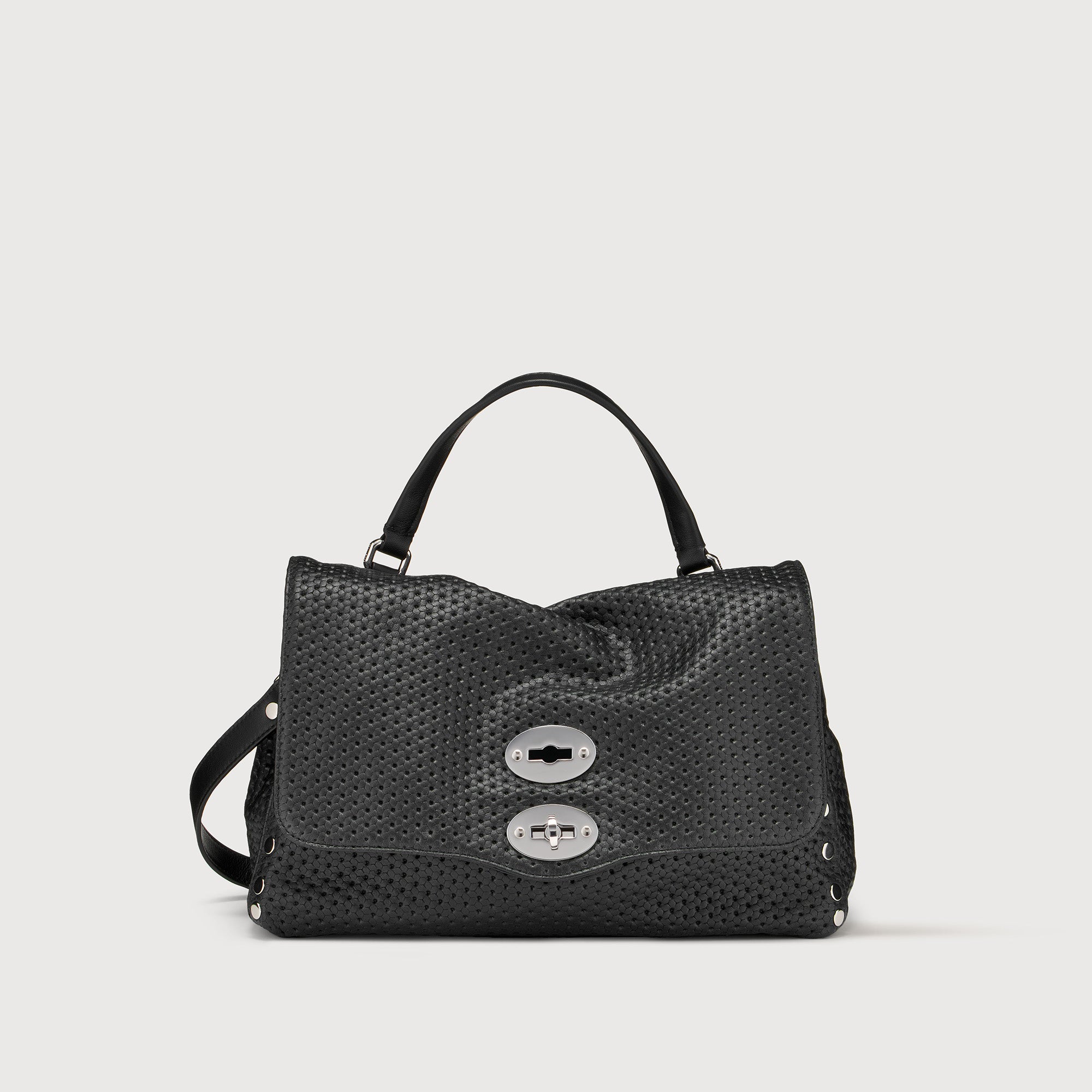 BORSA POSTINA® SMALL IN PELLE CASA VENISSA BLACK NEROS | Zanellato