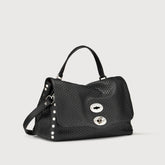 POSTINA® SMALL LEATHER BAG VENISSA BLACK BLACK - Spring-Summer Bags | Zanellato