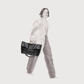 BORSA A'SPASSO® MEDIUM IN TESSUTO BLACK AMAZZONIA | Zanellato