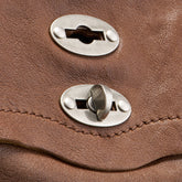 BABY POSTINA® BAG IN SMOOTH LEATHER BROWN SANDALO - Brown Sandalo | Zanellato