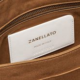 MEDIUM POSTINA® BAG IN SMOOTH LEATHER BROWN CARBONE - Brown Carbone | Zanellato