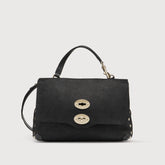 AMORETTO BLACK ETNA SMALL POSTINA® LEATHER BAG - Spring-Summer Bags | Zanellato