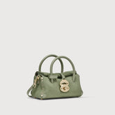 DOTTA® BABY LEATHER BAG AMORETTO GREEN SPINOSO - Spring-Summer Bags | Zanellato