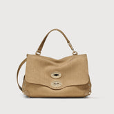 POSTINA® SMALL LEATHER BAG AMORETTO BEIGE FALSE - Spring-Summer Bags | Zanellato