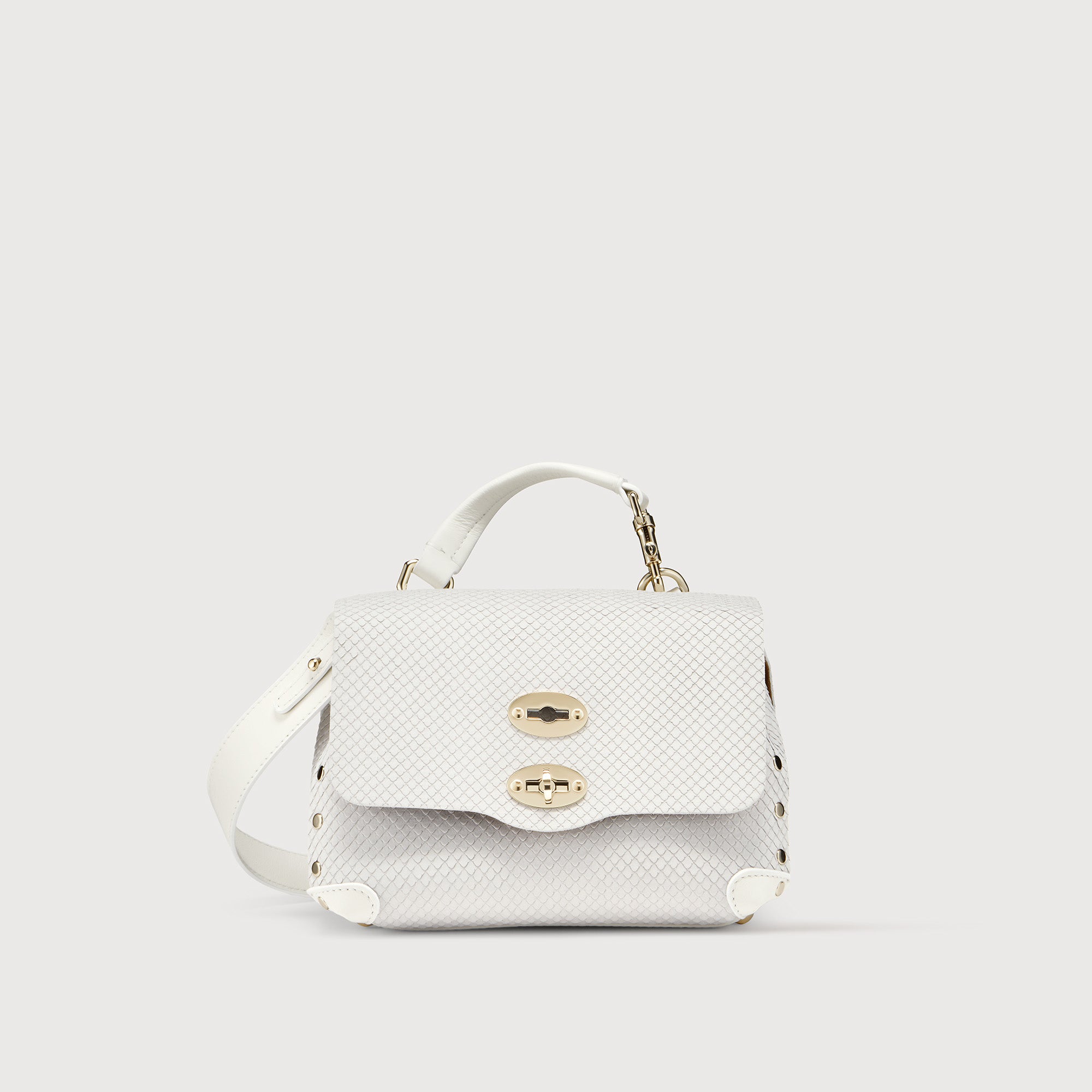 ザネラート POSTINA BABY バッグ アイボリー 茶 38237981 ZANELLATO（ザネラート） ショルダーバッグ POSTINA BABY LINEA DAILY