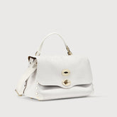 POSTINA® SMALL LEATHER BAG AMORETTO WHITE CASSATA - Postina® | Zanellato
