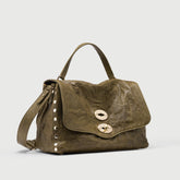 POSTINA® S IN GREEN OLIVA GIARAFFA CRINKLED LEATHER - TEST ALLOWED DISCOUNT | Zanellato