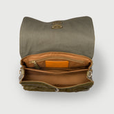 POSTINA® S IN GREEN OLIVA GIARAFFA CRINKLED LEATHER | Zanellato