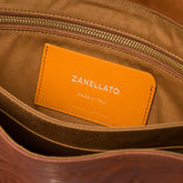 POSTINA® S IN BROWN VALLE DEL CASENTINO CRINKLED LEATHER | Zanellato