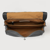 MEDIUM POSTINA® MESSENGER BAG IN TUMBLED LEATHER BLACK NERO | Zanellato