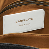MEDIUM POSTINA® MESSENGER BAG IN TUMBLED LEATHER BLACK NERO | Zanellato