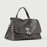 POSTINA® M IN GREY VULCANO HAMMERED LEATHER | Zanellato