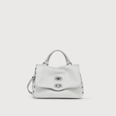 POSTINA® BABY BAG IN HAMMERED GREY CARRARA LEATHER | Zanellato
