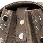 POSTINA® MEDIUM BAG IN HAMMERED LEATHER GREY NOSTRALGIA CANAGLIA | Zanellato