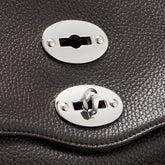 MEDIUM POSTINA® BAG IN HAMMERED LEATHER BROWN DOLCE AMARO - Brown Dolce Amaro | Zanellato