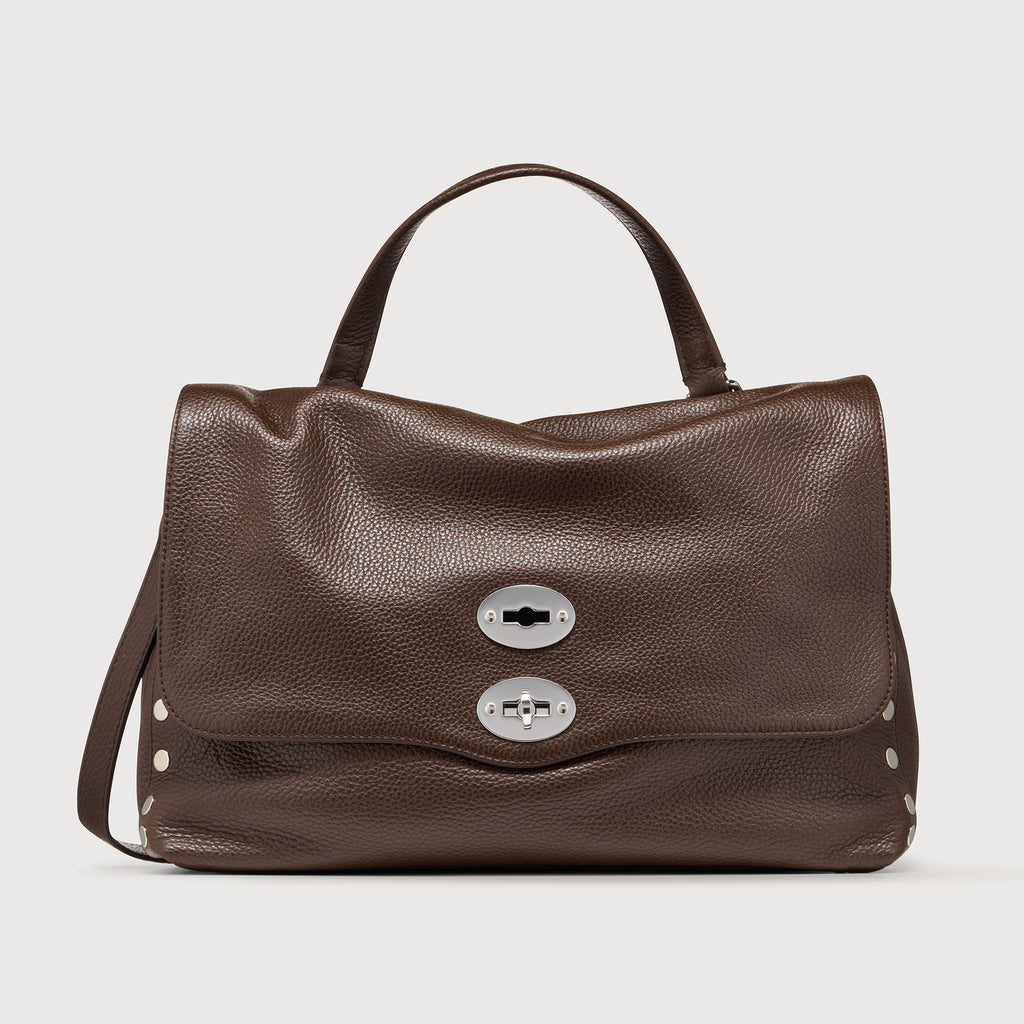 Postina Baby Calf Leather Top Handle Bag - Tabacco