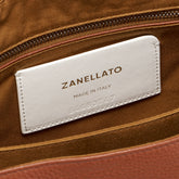 MEDIUM POSTINA® BAG IN HAMMERED LEATHER BROWN CANALETTO - Brown Canaletto | Zanellato