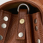 SMALL POSTINA® BAG IN HAMMERED LEATHER BROWN CANALETTO - Brown Canaletto | Zanellato