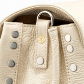 SMALL POSTINA® BAG IN HAMMERED LEATHER BEIGE ALCALINO - Beige Alcalino | Zanellato