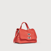 POSTINA® BABY BAG IN HAMMERED RED REGGIANA LEATHER - Small bags | Zanellato