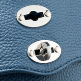 BABY POSTINA® BAG IN HAMMERED LEATHER BLUE PAVON - Blue Pavon | Zanellato