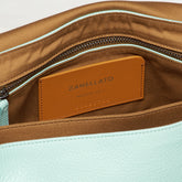 POSTINA® SMALL BAG IN HAMMERED LEATHER BLUE CELENTANO | Zanellato