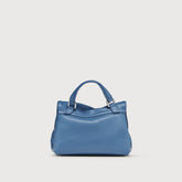 POSTINA® BABY BAG IN HAMMERED LEATHER, BLUE ELBA ISLAND | Zanellato