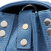 POSTINA® MEDIUM BAG IN HAMMERED LEATHER, BLUE ELBA ISLAND | Zanellato